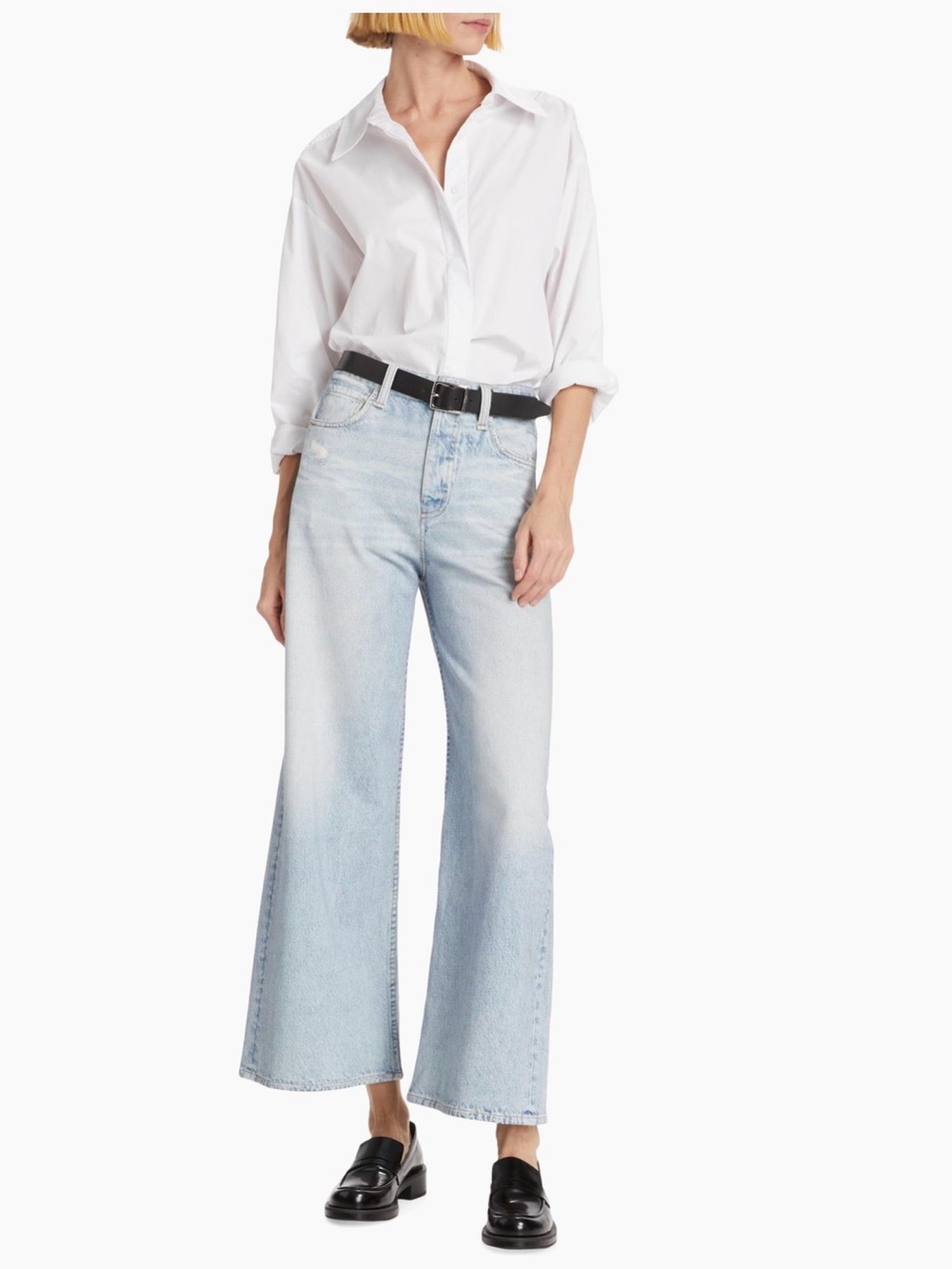 NWT rag & bone Miramar Sofie Ankle Wide-Leg Jeans in Meadowblue